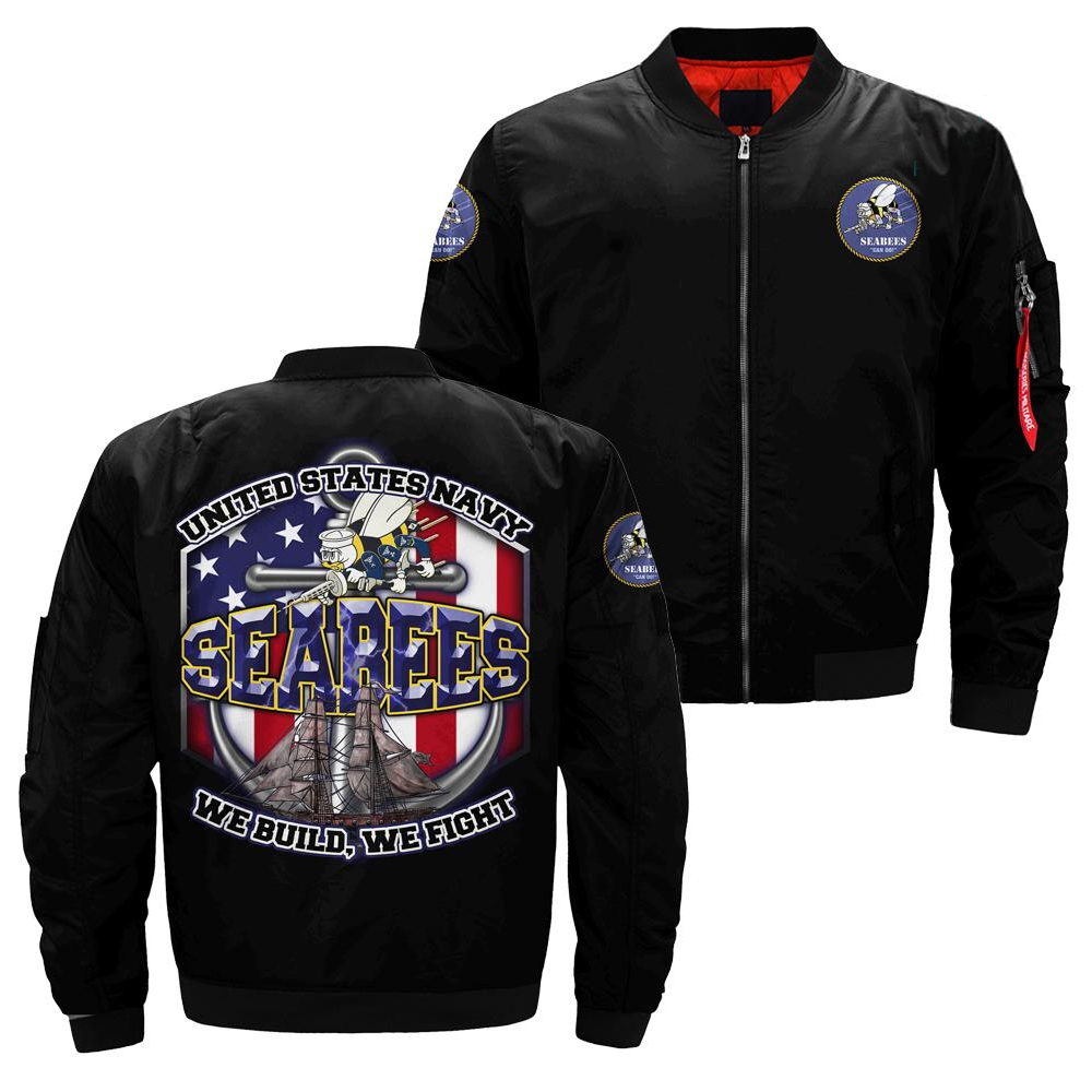 BBJK014 Us Navy Seabees - Over Print Bomber Jacket - N2T Clothes Store